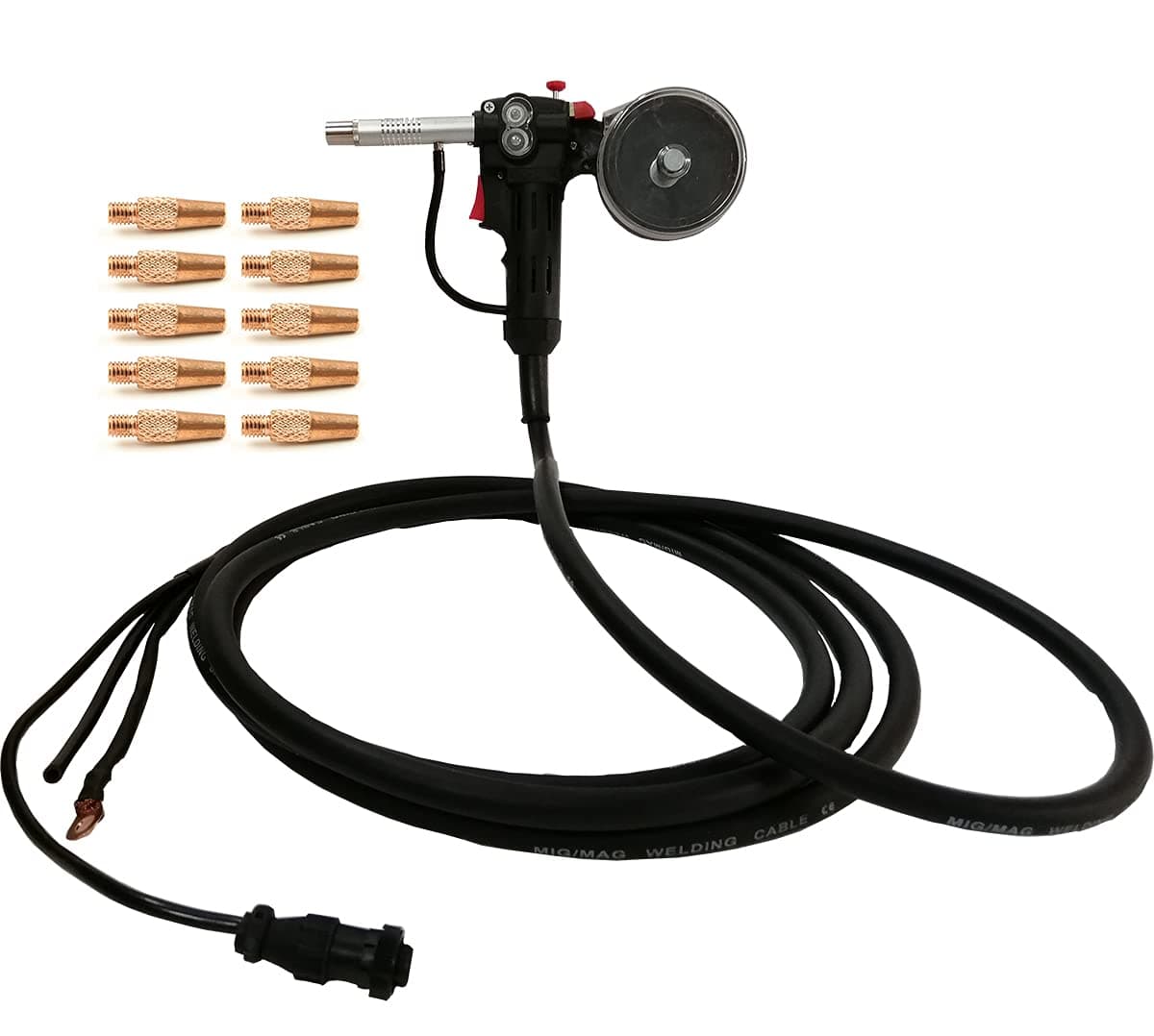 Aluminum Spool Gun Fit Miller210 Spoolmate 3035 5M(16ft) Cable DC24V Welding Tool Welding Machine AccessoriesNot Original