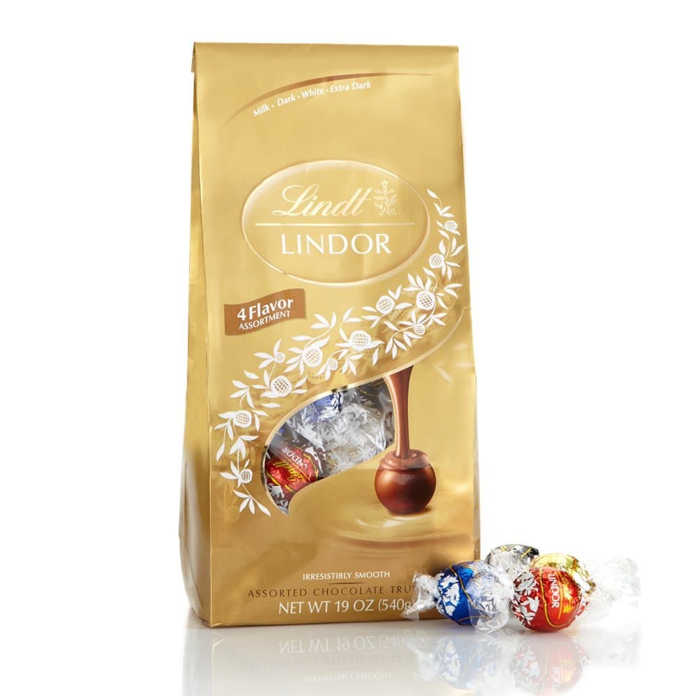 Lindt Lindor 4 Flavor Assorted Truffles 19 Oz Bag