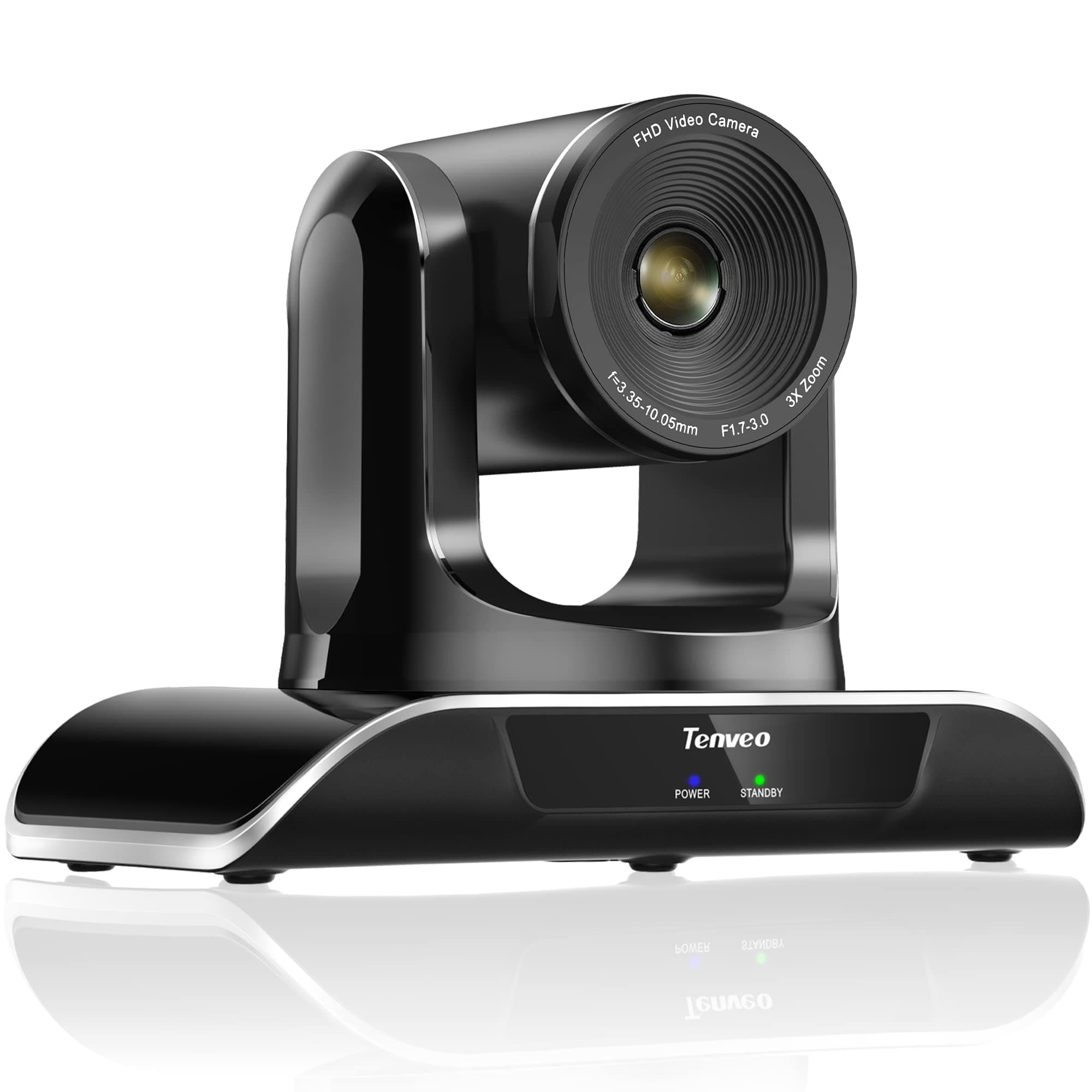 Tenveo PTZ Video Conference Room Camera 3X Optical Zoom 1080P FHD USB Camera with Remote Control, for YouTube/Twitch/OBS Live Streaming,Skype/Zoom/Teams Meeting,Business Church Events Education