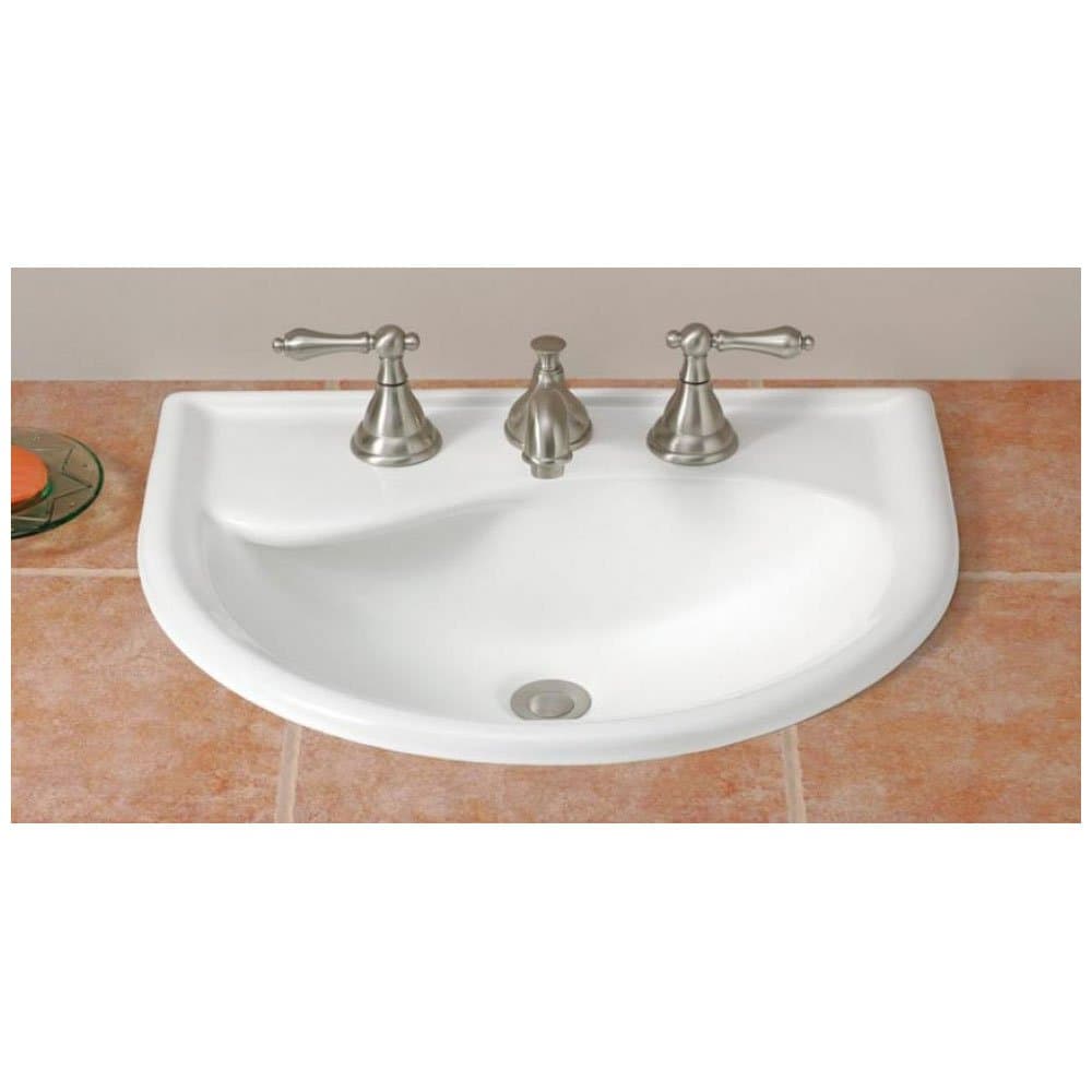 Cheviot 1177-WH-1 White Calypso Drop-In Basin