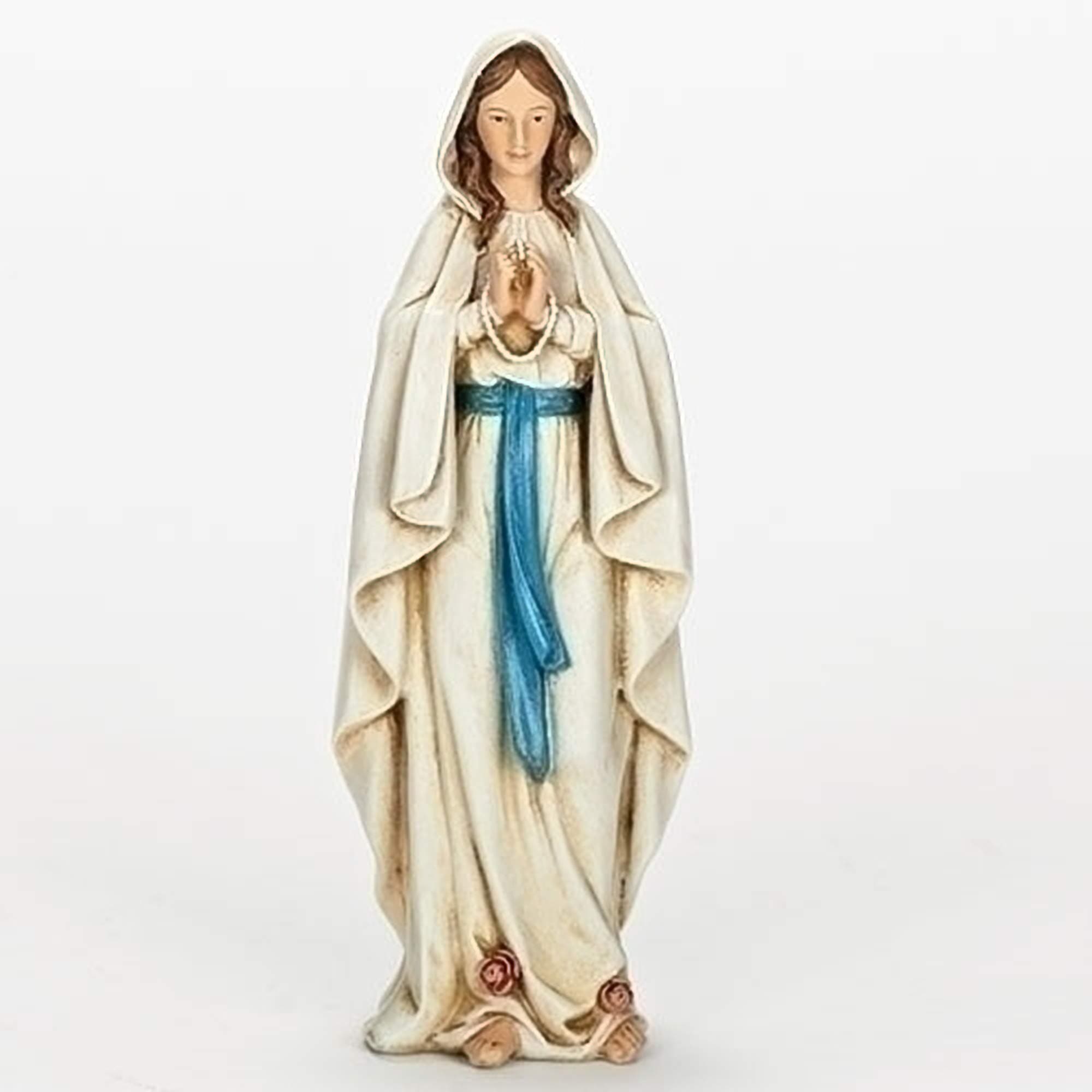 by Roman Inc., Our Lady of Lourdes, Renaissance Collection, Religious Statue, Holy Family, Memorial, Angel, Patron Saint, Garden Décor (6x2x1)