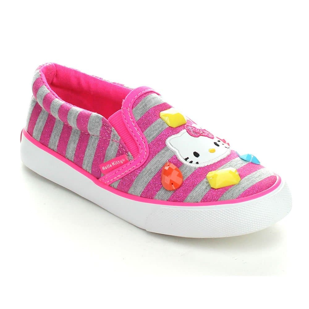 Hello Kitty HK Lil Ruby Girls' Infant-Toddler Slip On 8 M US Toddler Hot Pink-Grey