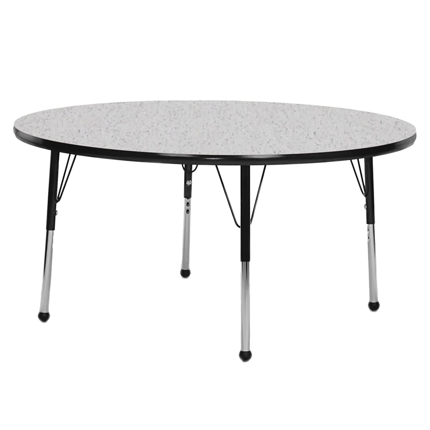 30" Round Classroom Table Side Finish: Tan, Table Size: Standard 21"-30" Ball Glide, Top Color: Gray Nebula