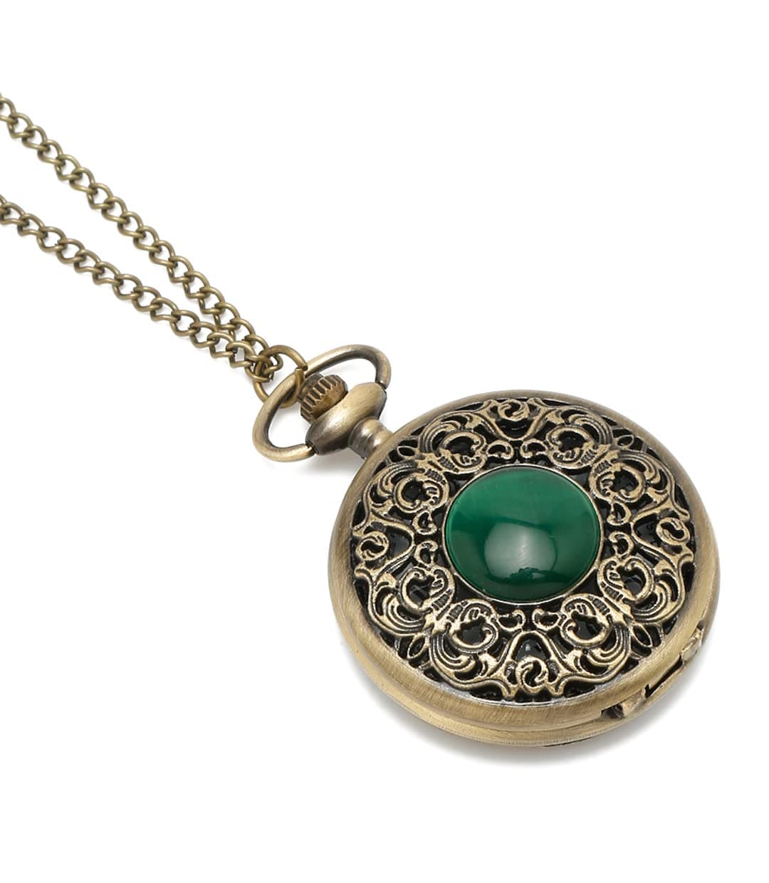 Pocket Watch Pendant with Chain for Husband Unique Memorable Gift Dual Purpose Stainless Steel Clock for Men (YBWATCH_0036)