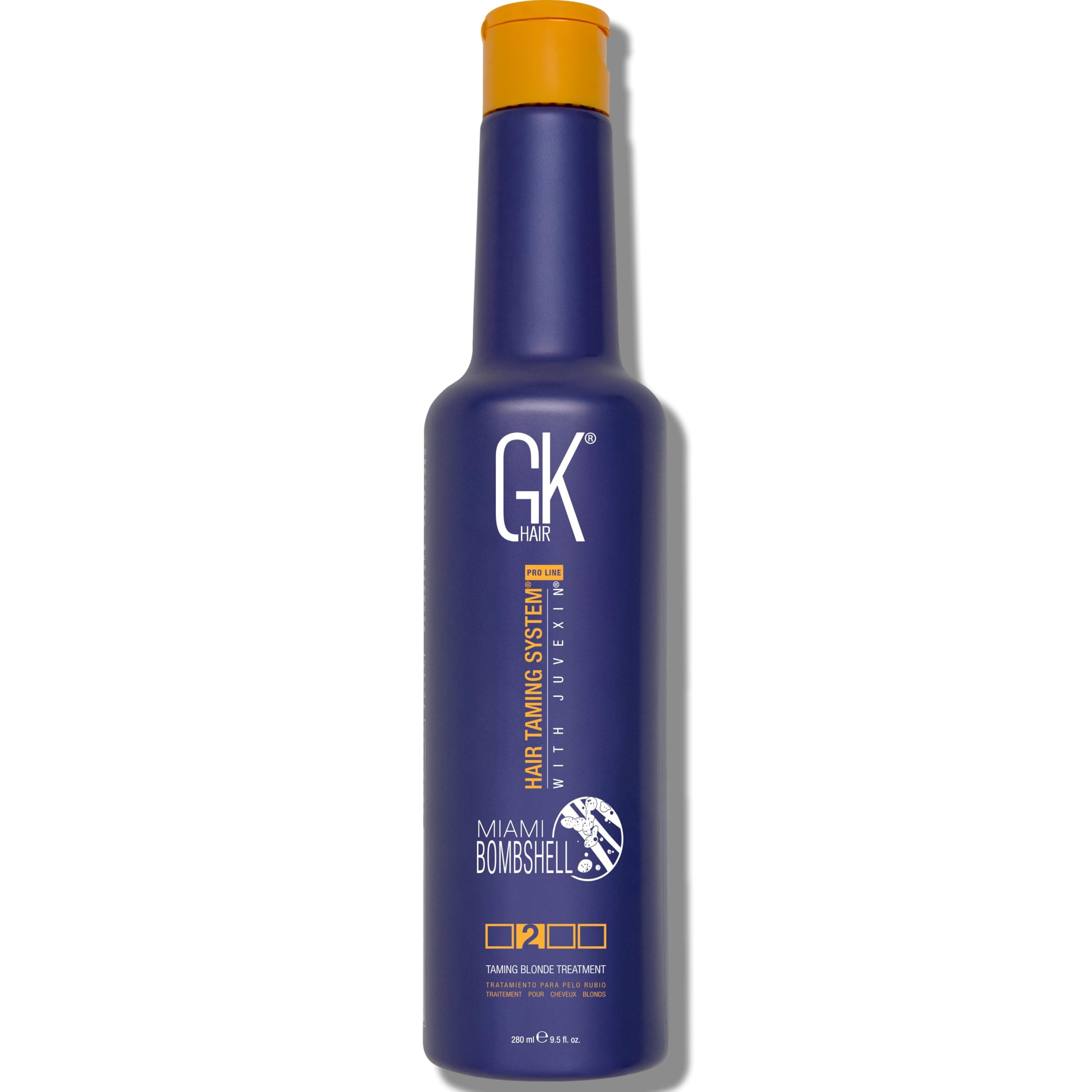 GK HAIR Silver Bombshell Purple Shampoo (9.5 Fl Oz/280ml) For Blonde, Platinum, Ash, Silver & Gray Hair Moisturizes Dry & Damaged Removes Yellow Brassy Tones