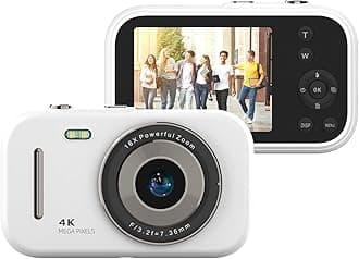 Andoer 4K Digital Camera Portable Digital Video Camera 48MP 2.8 Inch IPS Screen 16X Zoom Built-in Battery for Teens Students Friends