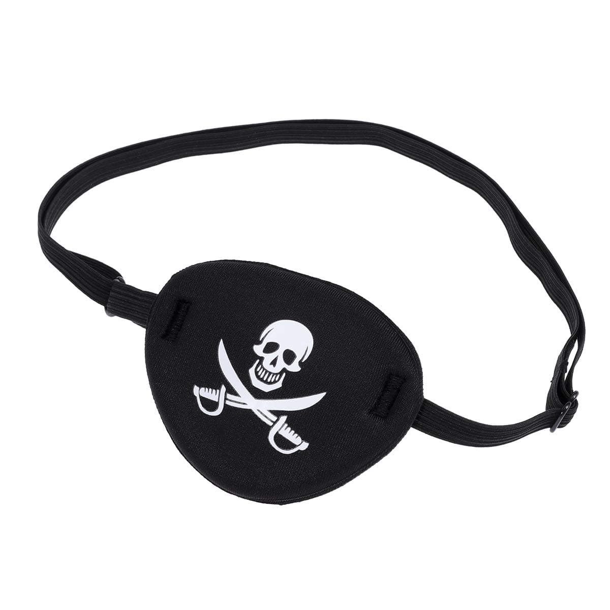 HEALLILY 1Pcs Halloween Pirate Eye Patch Skull Crossbone Cool Pirate Eye Kids Eye Patch Eye Black Felt Pirate Captain Eye Patches for Lazy Eye (Black)