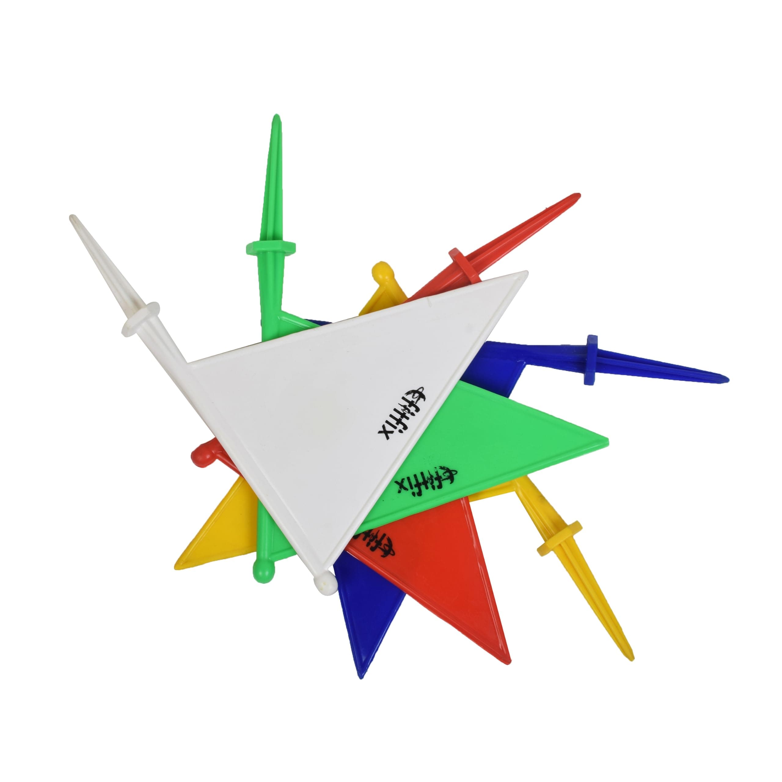Fitfix® Boundary Flag for Marking for All Sports Cricket, Football etc (Color May Vary) - Set of 10 Assorted Colour (Boundry Flag Mix Colour 10 Pcs) 1 SET