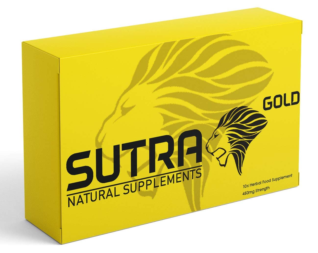Ultra Strong Sutra Gold - (10 Pack) New & Effective 450mg Ginseng Complex Herbal Supplement for Men - Performance, Testosterone, Energy, Stamina & Endurance, 100% Natural