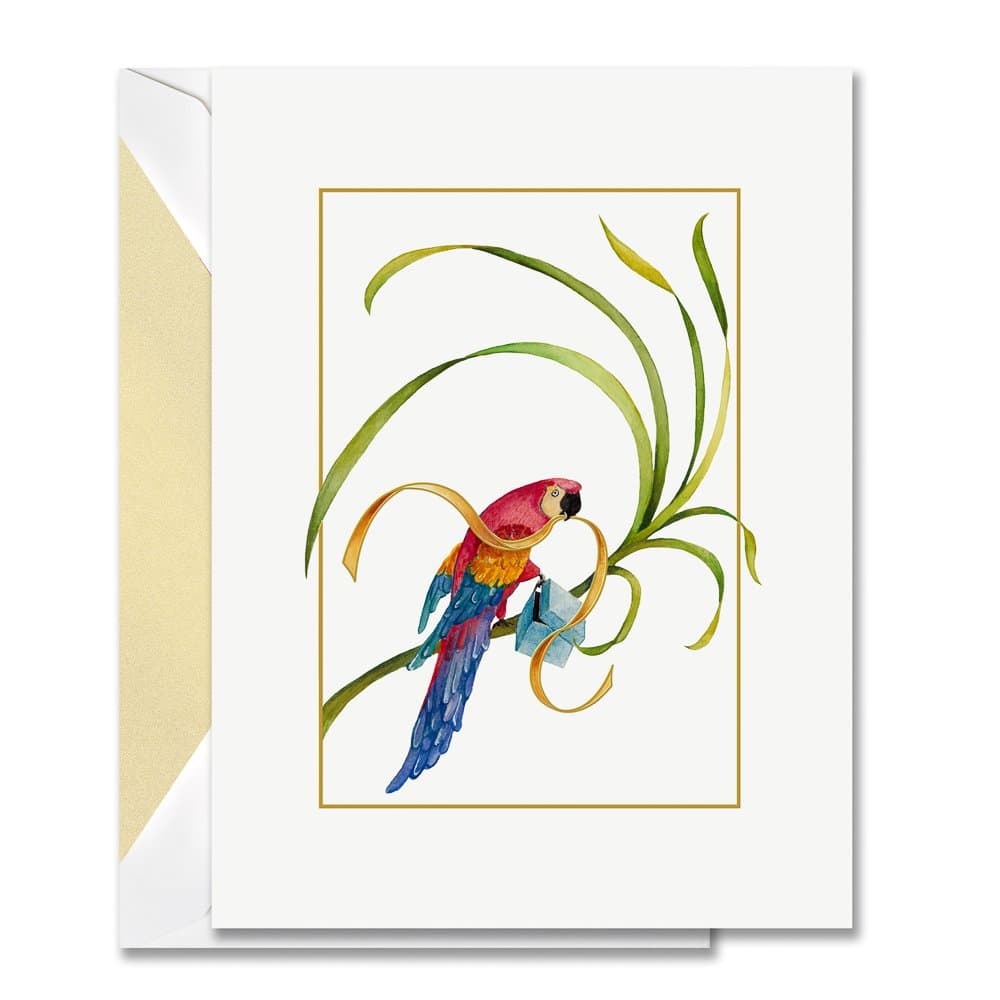 William Arthur Parrot in a Palm Boxed Holiday Greeting Cards
