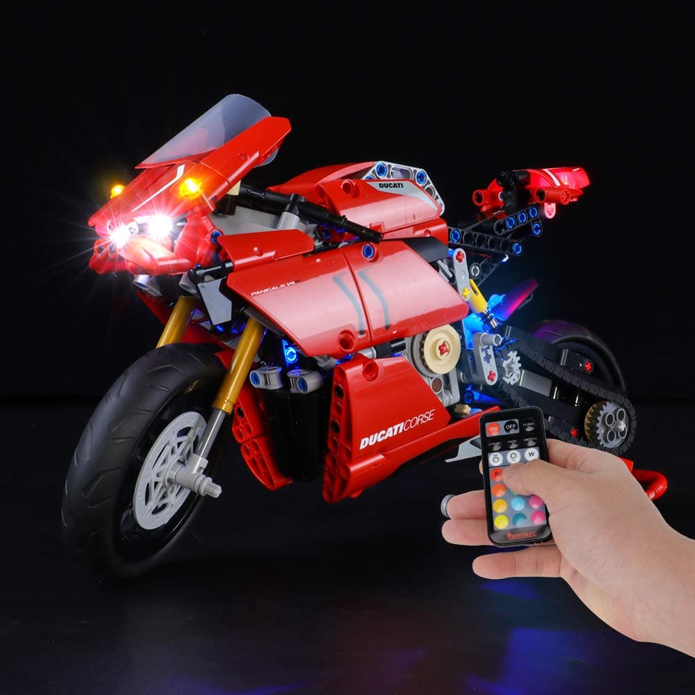 Briksmax Led Lighting Kit for Ducati Panigale V4 R - Compatible with Lego 42107 Building Blocks Model- Not Include The Lego Set