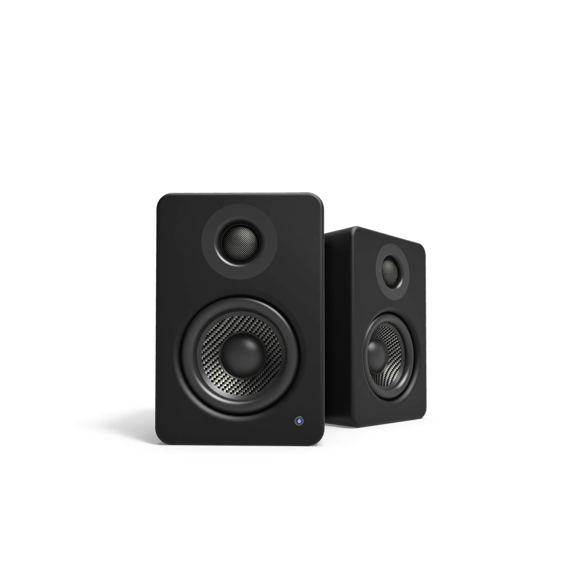 Kanto YU2MB PC Gaming Desktop Speakers | 3" Composite Drivers | 3/4" Silk Dome Tweeter | Class D Amplifier | 100 Watts | Built-in USB DAC | Subwoofer Output | Pair | Matte Black