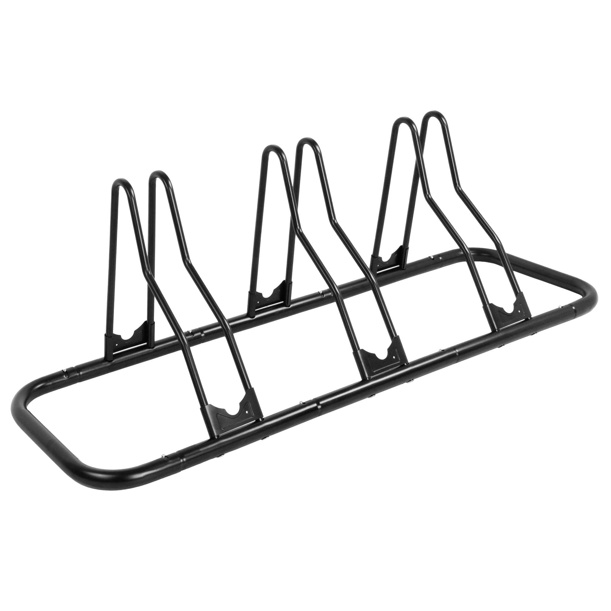 CyclingDeal Bike Rack Floor Parking Bike Stand for up to 6 Bicycles | Indoor, Home & Garage Storage Rack | Stable & Secure Bicycle Stand w/ Tire Grooves Up to 29", Holding Plates & Custom Spacing