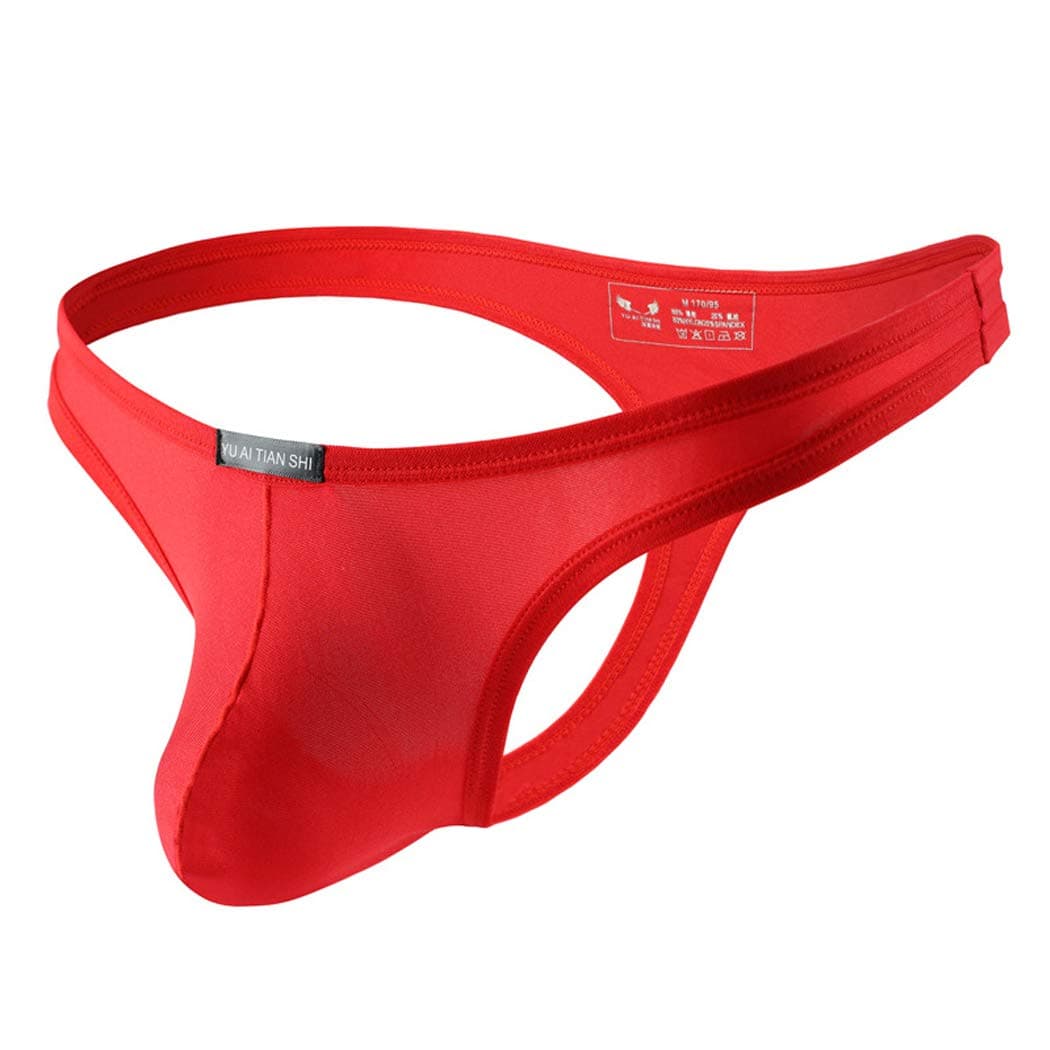Mens T-Back Thongs Sexy Low Rise G-String Briefs Bulge Pouch Underwear