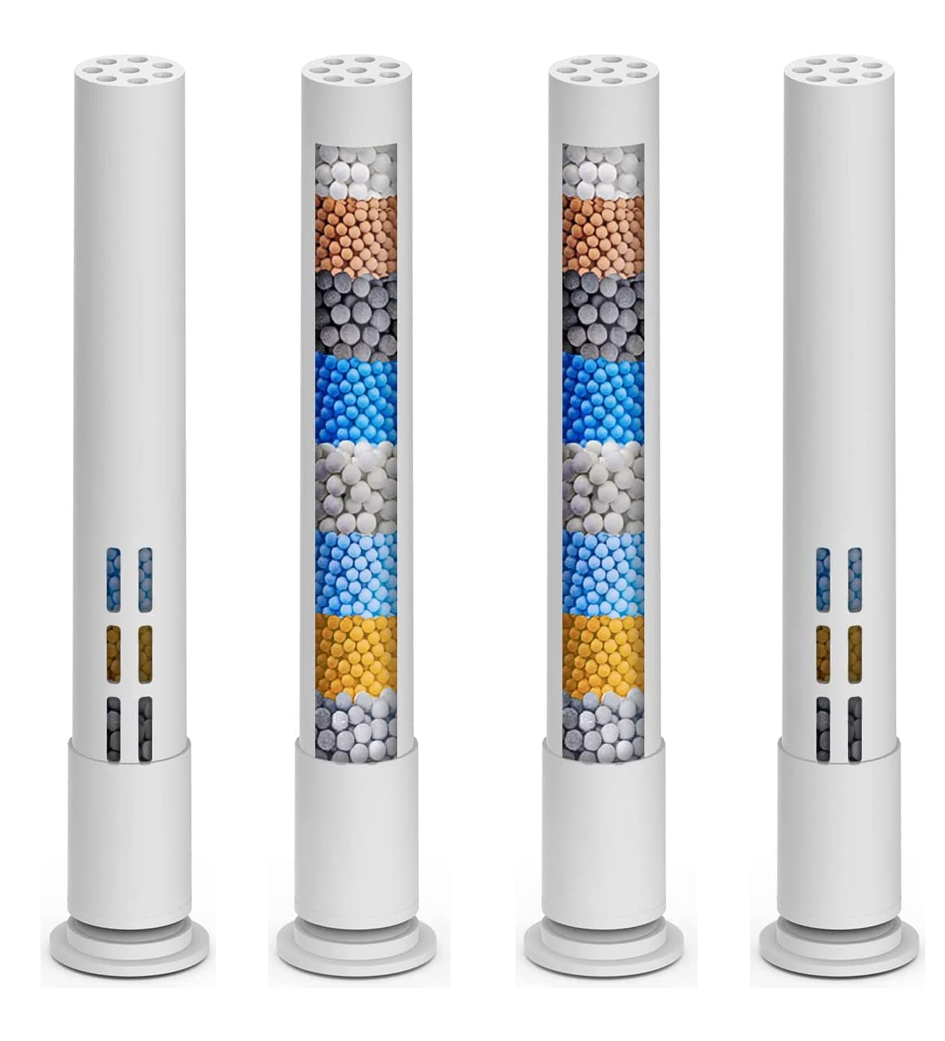 Shower Filter for Handheld Shower Head, 4 Pack Replacement Filters for Hard Water Remove Chlorine and Harmful Substances, white