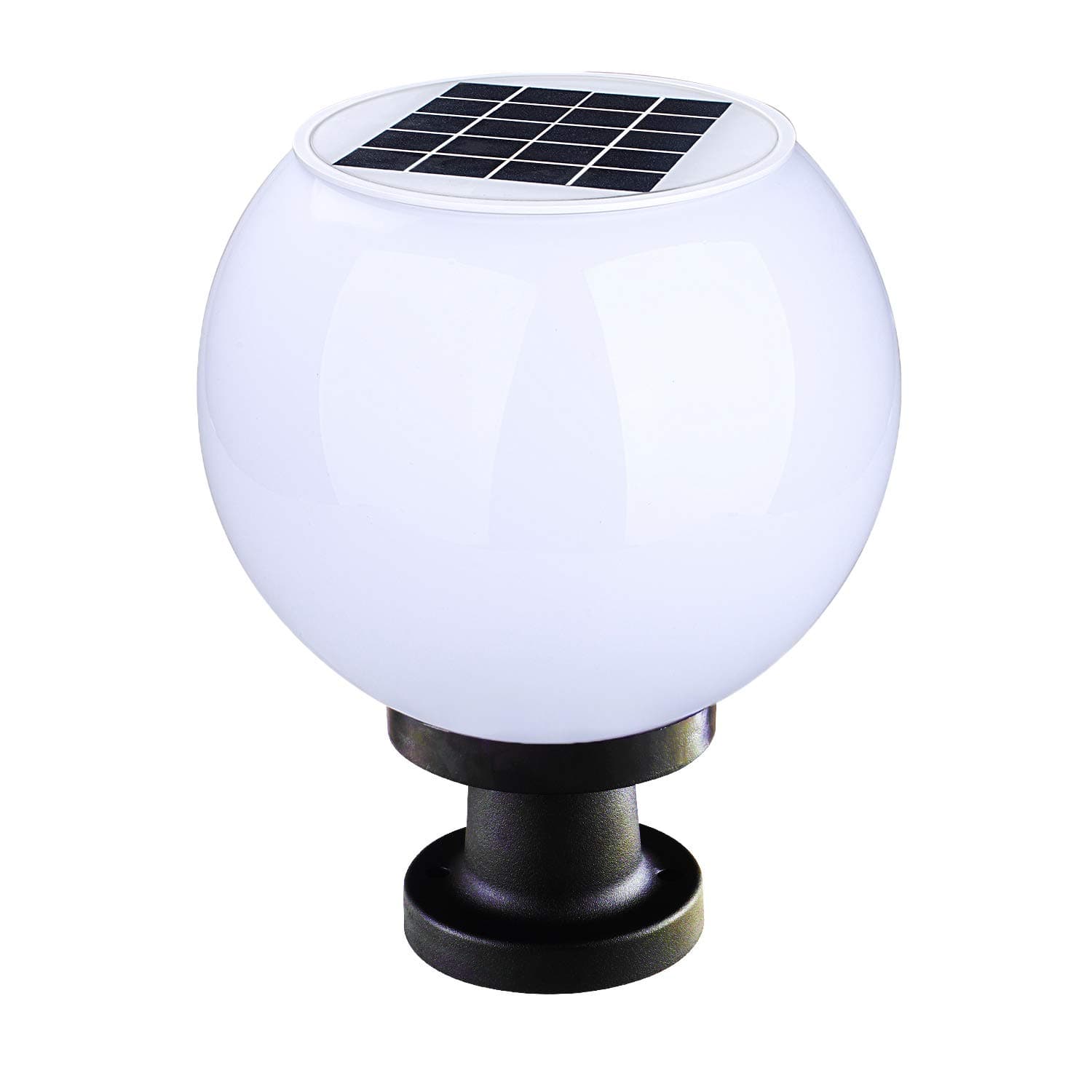 IMISS Lighting LED Solar Post Cap Lights- 5000K Cool White Light ,5-Inch Fitter Base - Outdoor Plastic Waterproof Rust Solar Fence Lights for Pathway,Garden,Patio,Driveway,Yard Fence Deck