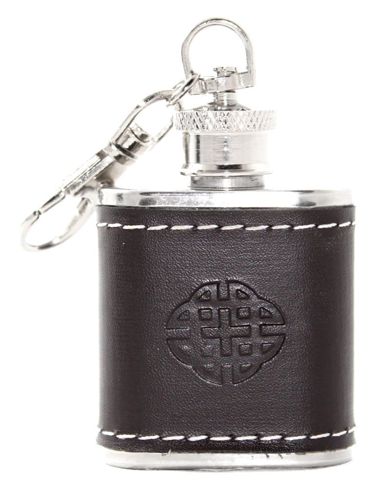 Tartan Traditions Scottish Celtic Knot Design 1oz Hip Flask Keyring