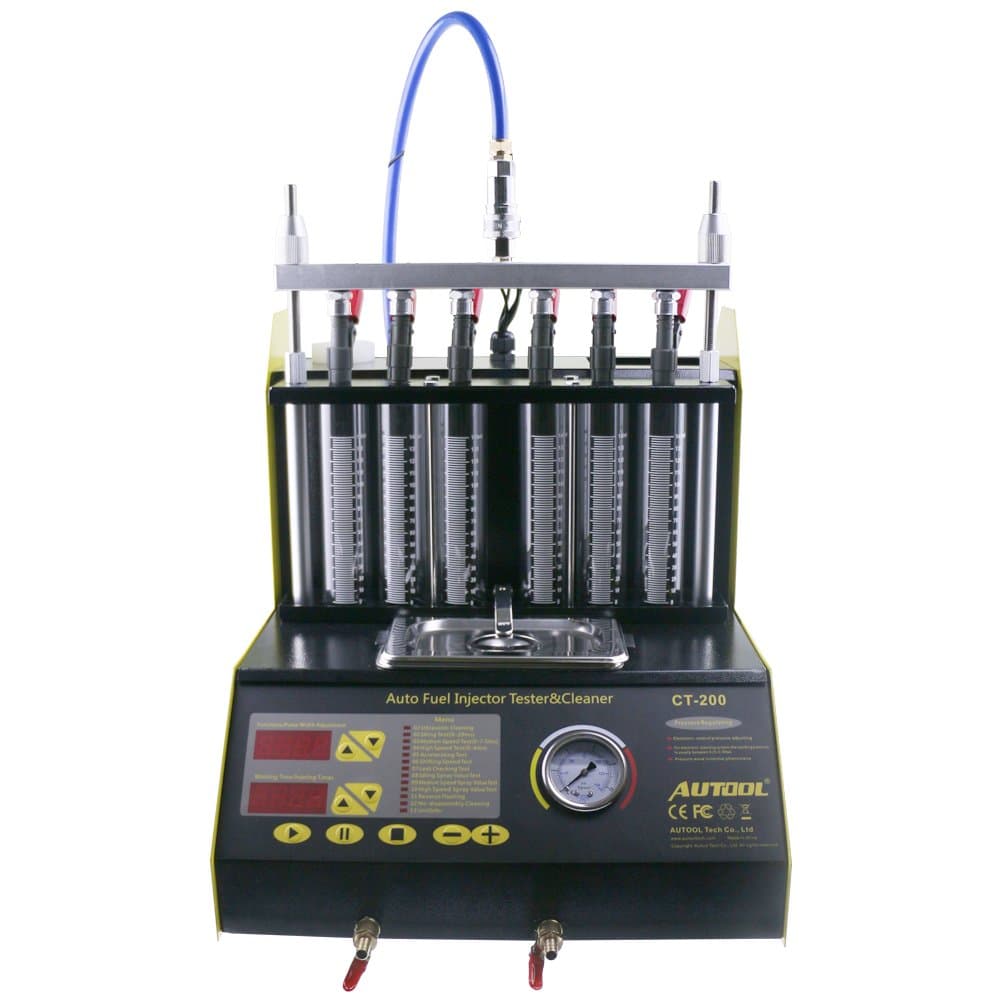 Car Fuel Injector Tester AUTOOL CT200 Petrol Automotive Fuel Injector Cleaner and Tester,Automotive Fuel Cleaning Tools With English Panel(220V)