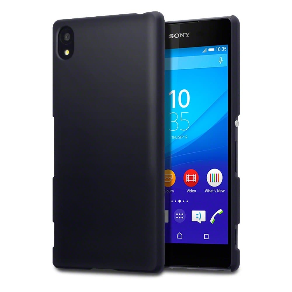 Sony Xperia Z3+ Case, Terrapin [Extra Slim Fit] Hybrid Rubberized [Black] Protective Hard Case for Sony Xperia Z3+ - Black