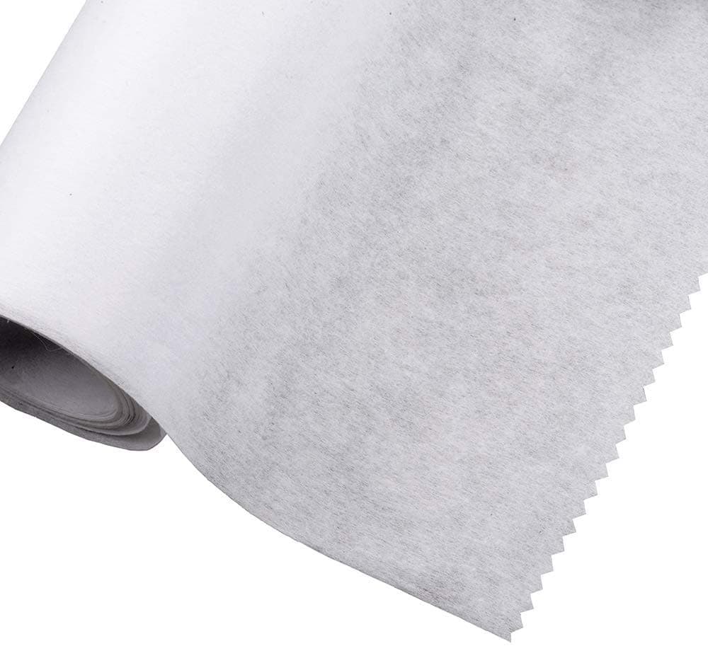 The Bead Shop Iron On/Fusible Interfacing Fabric - Light Weight 75cm Wide - 2 Metres - White (Non-Woven)