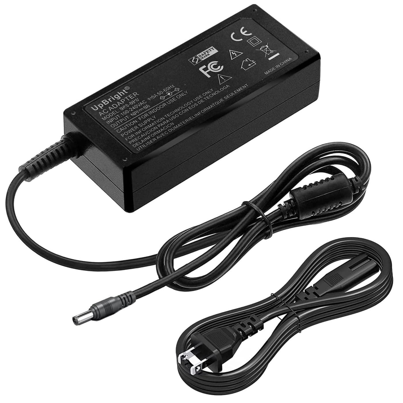 UpBright New Global 12 Volt Power Supply 3.5 Amp Standard (12V 3.5A DC) AC/DC Adapter 12VDC 3.5Amp 42 Watts DC12V 3500mA 42W 12.0V Model Y48DE-120-3500 I.T.E. Power Supply Cord Battery Charger PSU