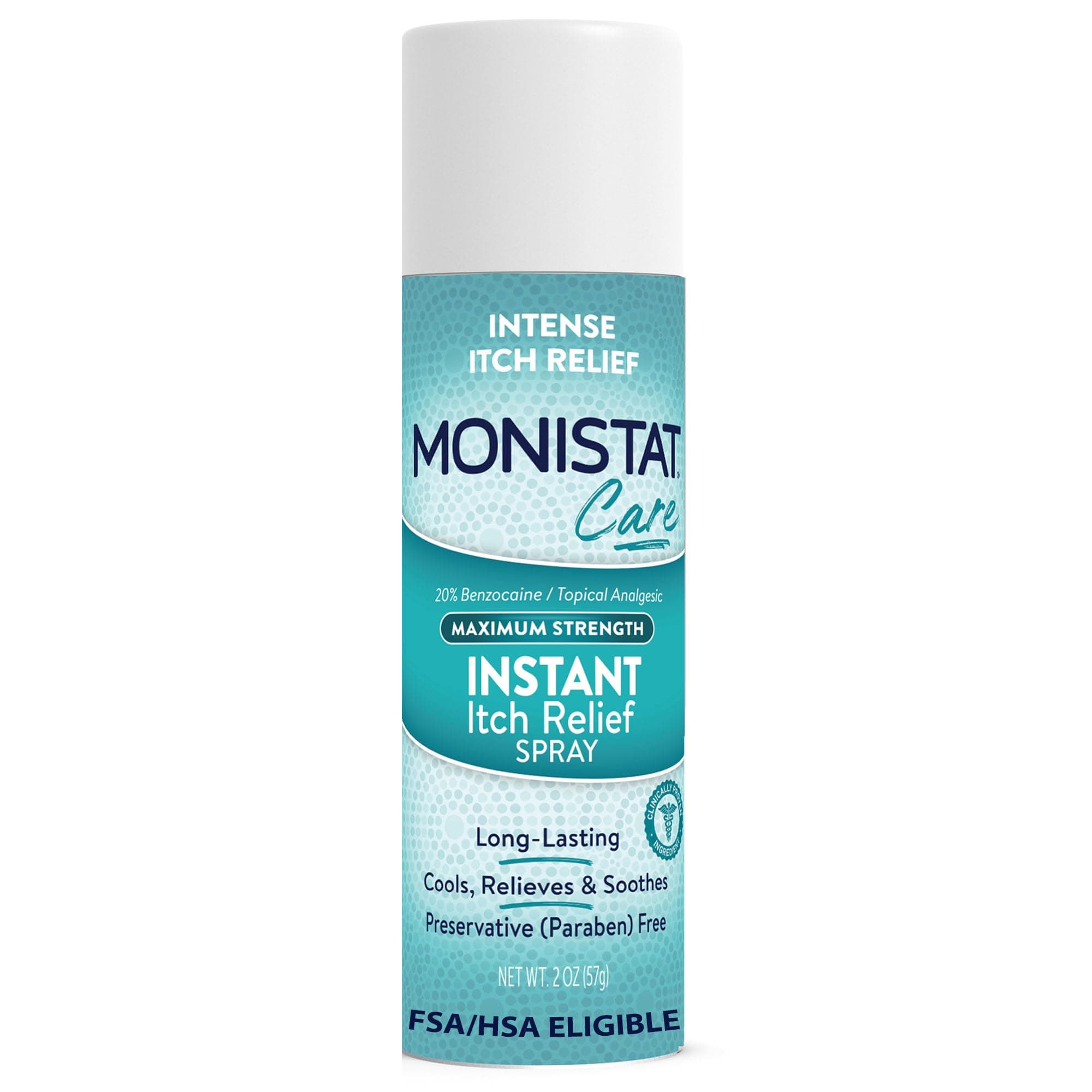 Monistat Instant Itch Relief for Women, Feminine Care Spray, for Relief from Intense Vaginal Itch, 2 Oz