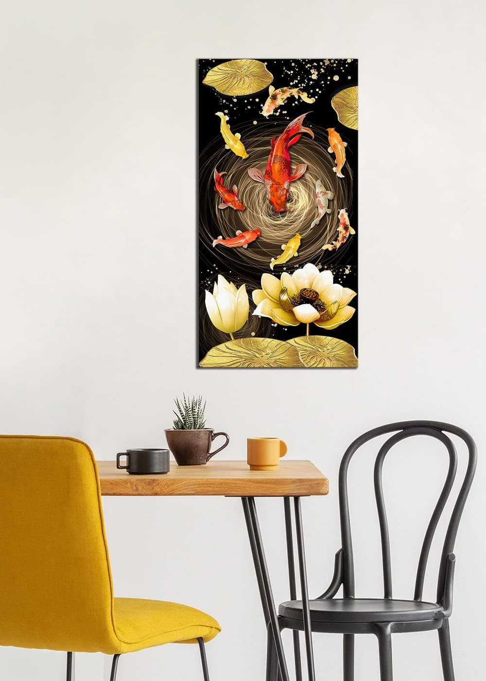 ZWUBNN Wall Posters Aesthetic 9 Koi Fish Wall Art Lucky Koi Wall Poster Koi Fish Feng Shui Aesthetic Posters for Bedroom Unframed 8x16inch/20x40cm