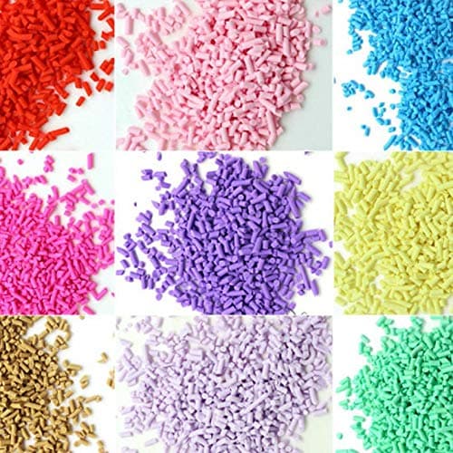 Cutdek Fake Sprinkles 50g - Fake Sprinkles/Sprinkles/Slime/Polymer Clay/Decoden/Kawaii/Slime Sprinkles/Fake Food/Fake Candy (White)