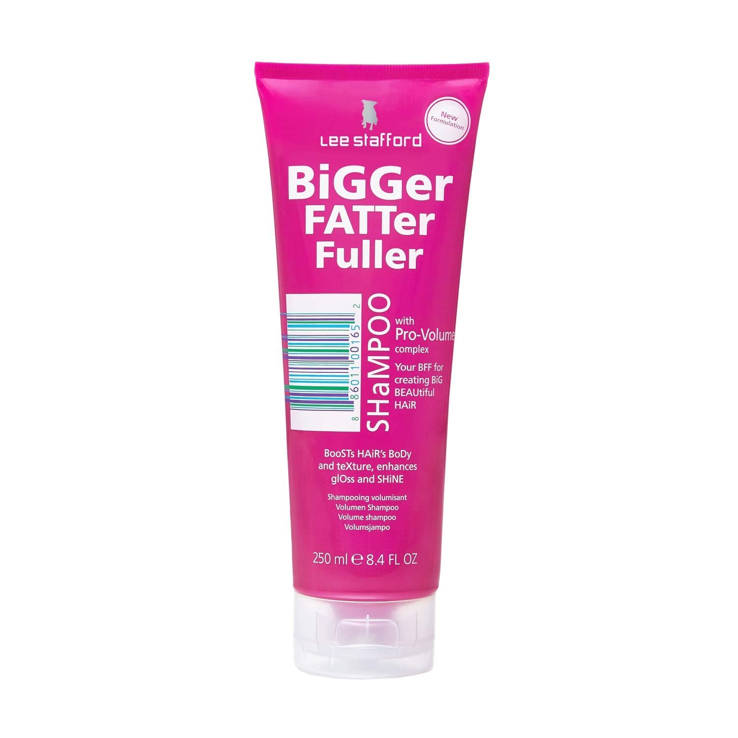 Lee Stafford Bigger Fatter Fuller Volumising Shampoo 250ml, Pink
