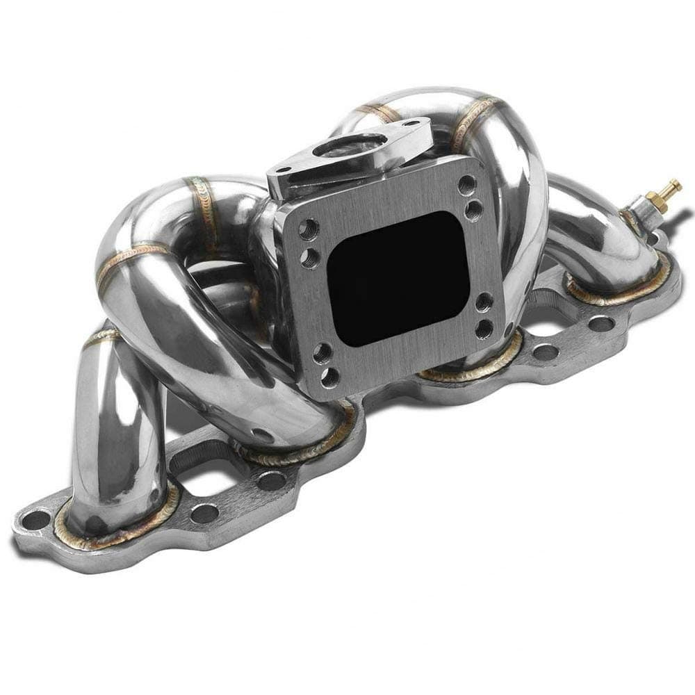 TONGDAUR Stainless Steel Exhaust Turbo Manifold fit for N-i-s-s-a-n 89-98 TOP-Mount SR20det T25/T28