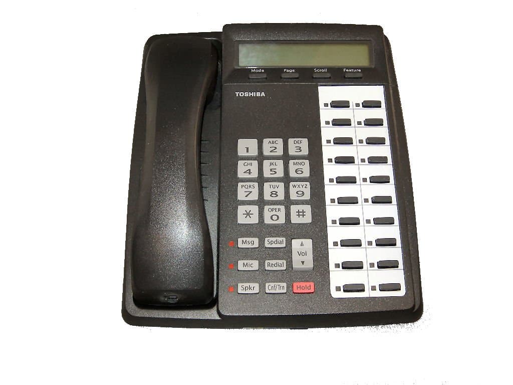 Toshiba DKT-3020SD 20 button LCD Display Speakerphone Telephone (Charcoal / (Renewed)