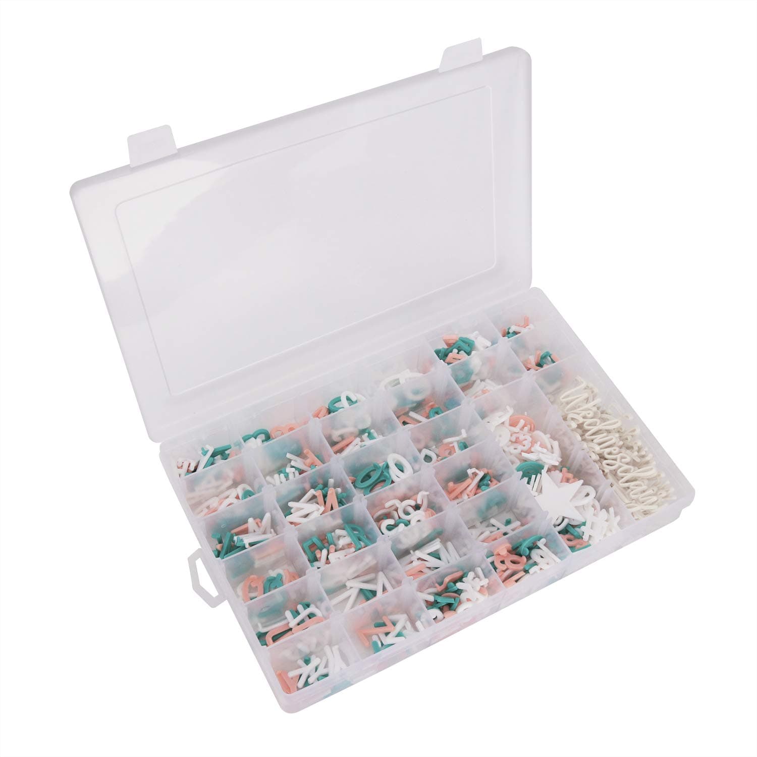 Letter Board Letters,697 PRE-Cut Characters (3/4 Inch,In 3 Colors) With Sorting Tray