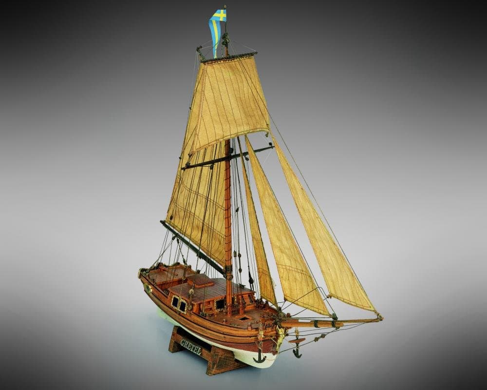MamoliMV33 Gretel - Wood Plank-On-Bulkhead Model Ship Kit - Scale 1/54 - Length 410 mm (16")