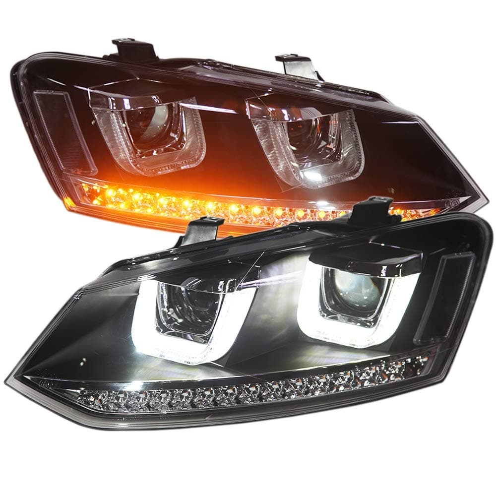 2010 to 2014 Year for Polo Mk5 Vento Cross Polo LED U Style Head Lights LF