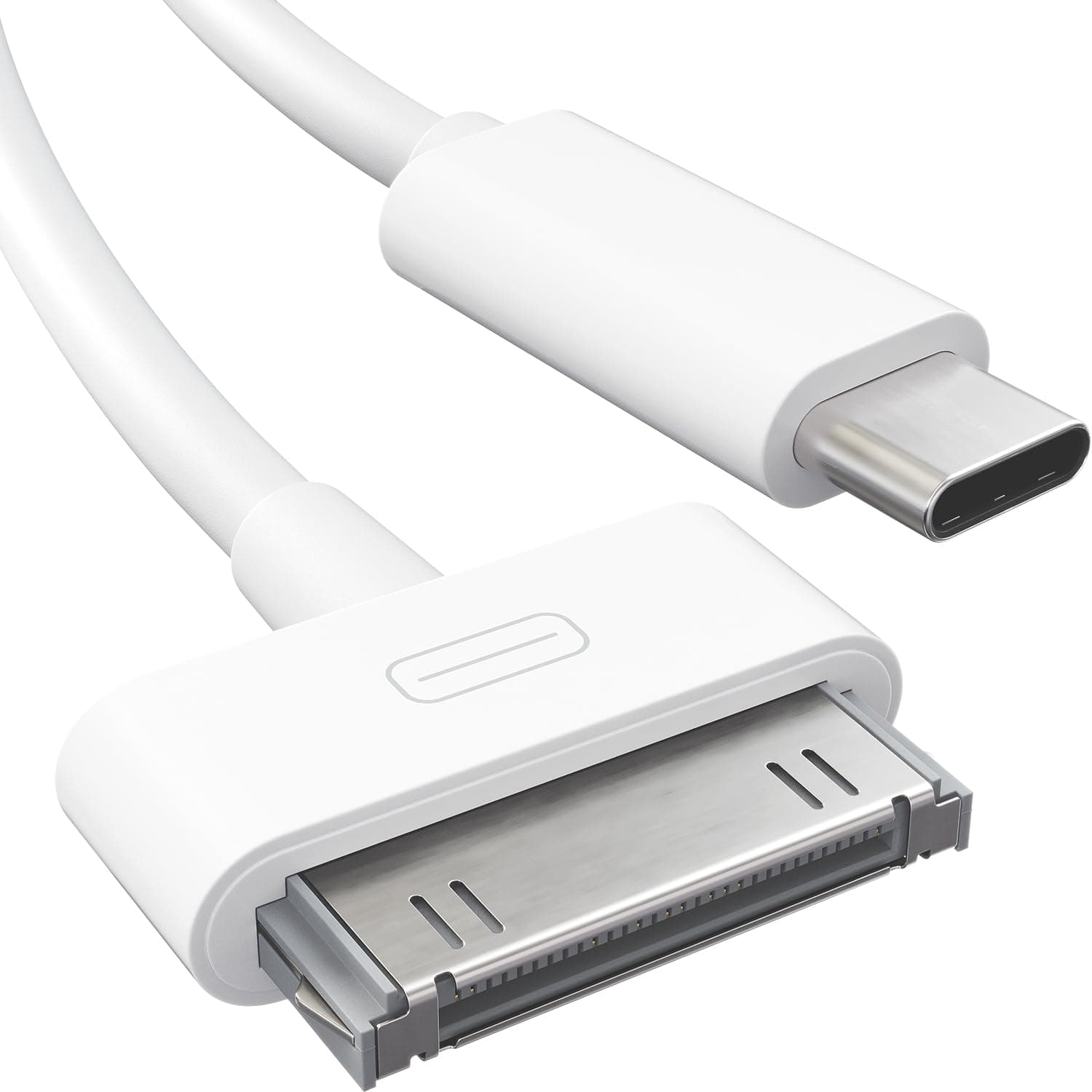 KabelDirekt – 30-Pin to USB-C adapter cable for iPhone, iPad, iPod – 1m (Next-Generation data/charging/sync cable from USB-C to Dock Connector for iPhone 4S/4/3G/3/1, iPad 3/2/1, iPod, white)