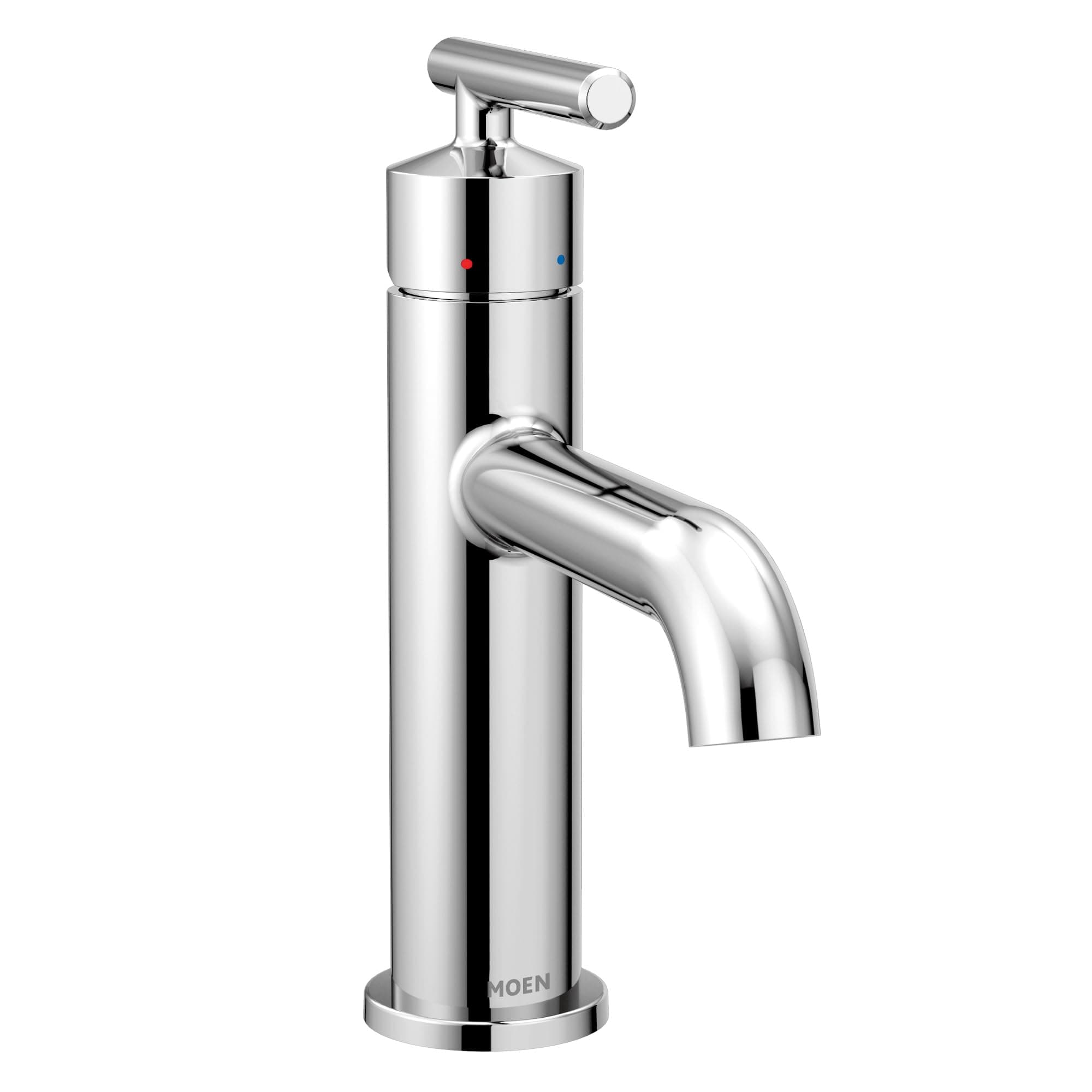 Gibson One-Handle Single Hole Modern Bathroom Sink Faucet with Optional Deckplate, Chrome, 6145