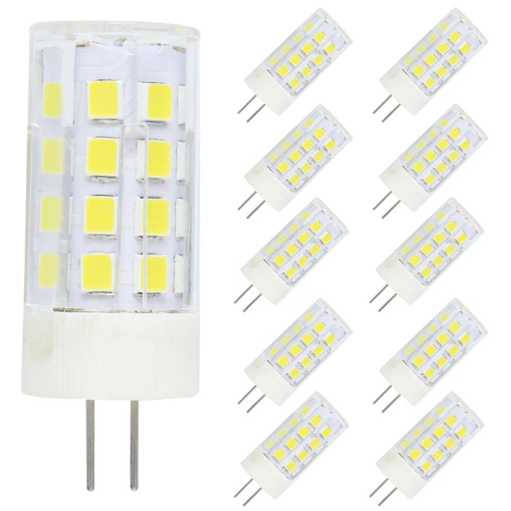 10X G4 LED Bulb - 5W / 400LM, Replaces 40W Traditional Halogen Bulb, Daylight White 6000K, DC/AC 12V [Energy Class A+]