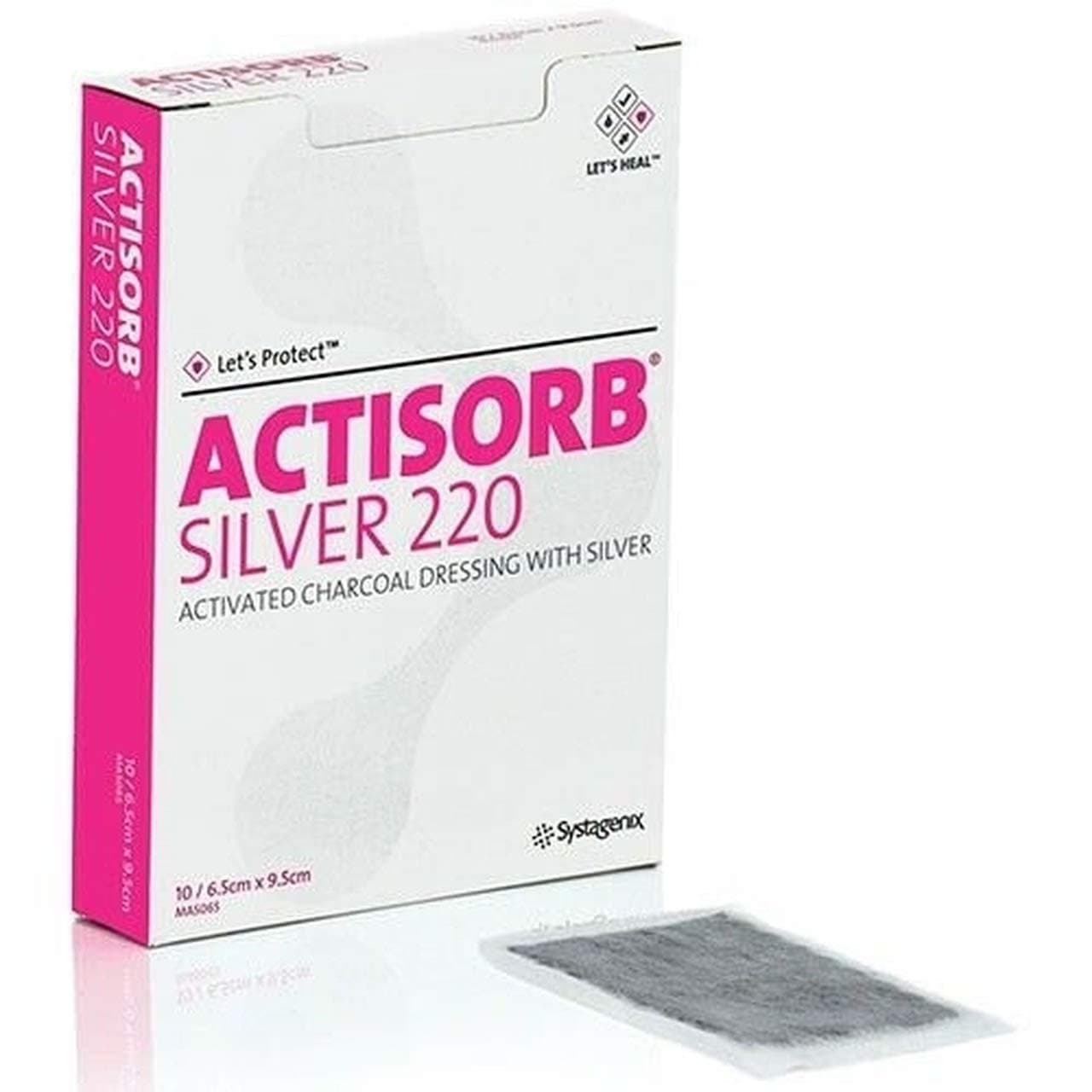 ACTISORB Silver Activated Charcoal Dressing 10.5 X 10.5CM 10'S