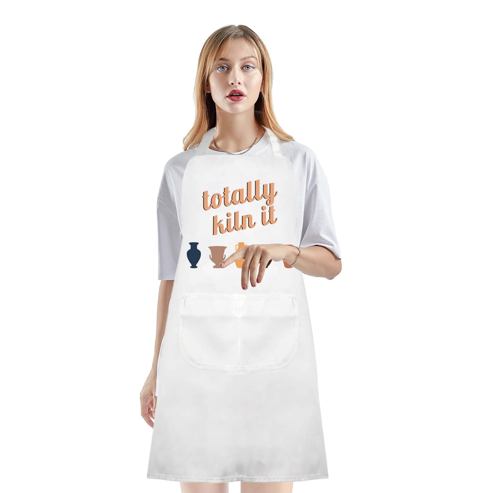 VAMSII Totally Kiln It Apron - Ceramic Artist and Pottery Lover Gifts - Clay Maker Apron
