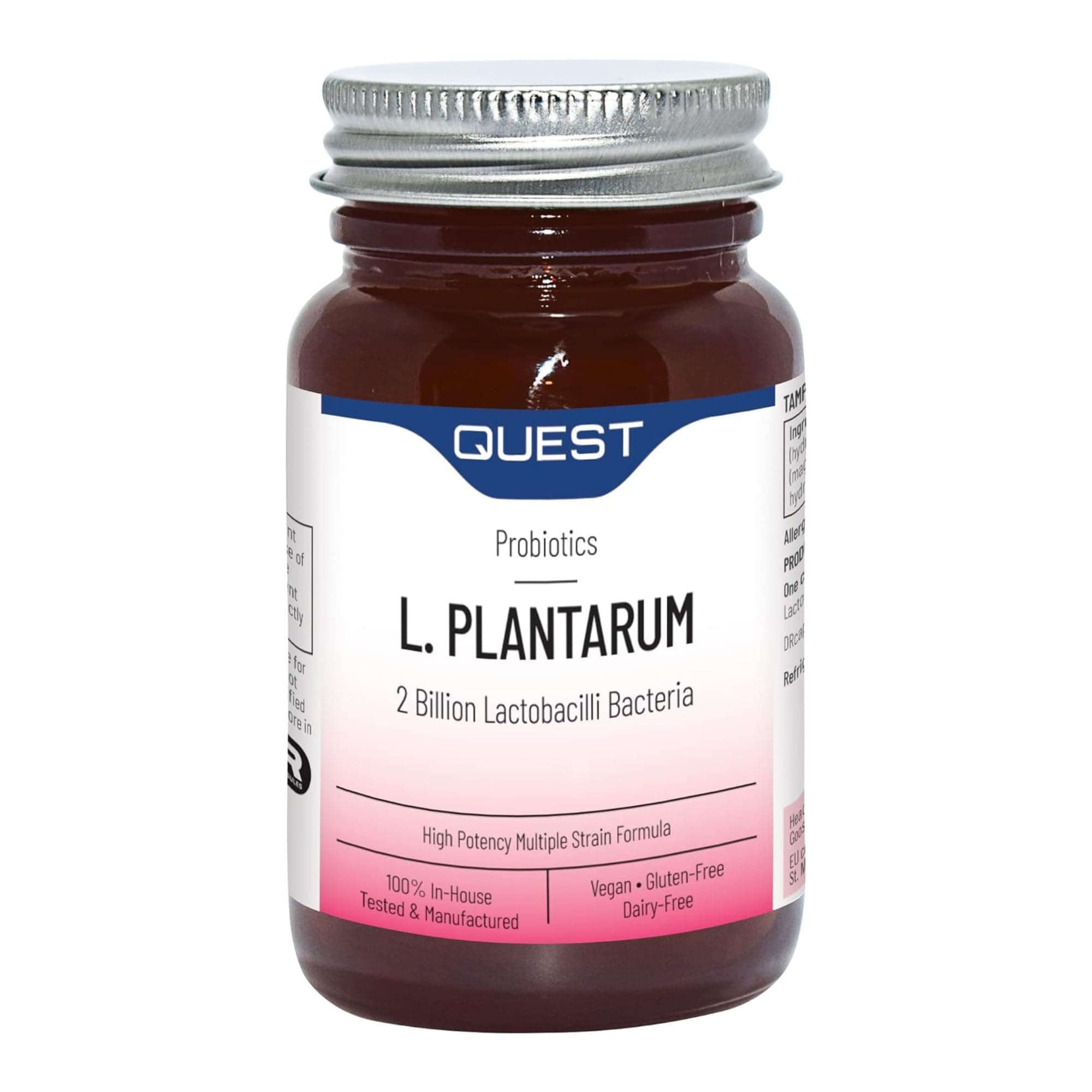 Quest L Plantarum Probiotic Capsules 2 Billion CFU for Immune & Digestive Support. Helps Restore Gut Friendly Bacteria & Regulate Immune Responses. Vegan & Gluten Free (45 Capsules)