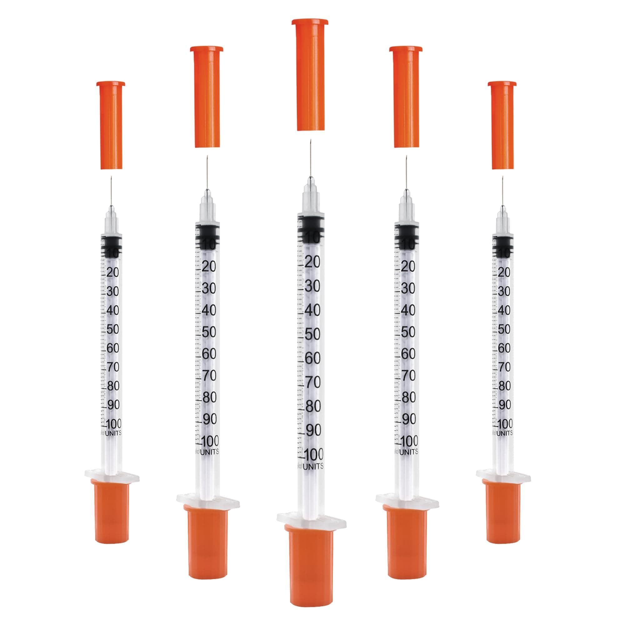 U-100 1cc 31g 5/16" (8mm) Syringes, Individually Wrapped Pack of 20