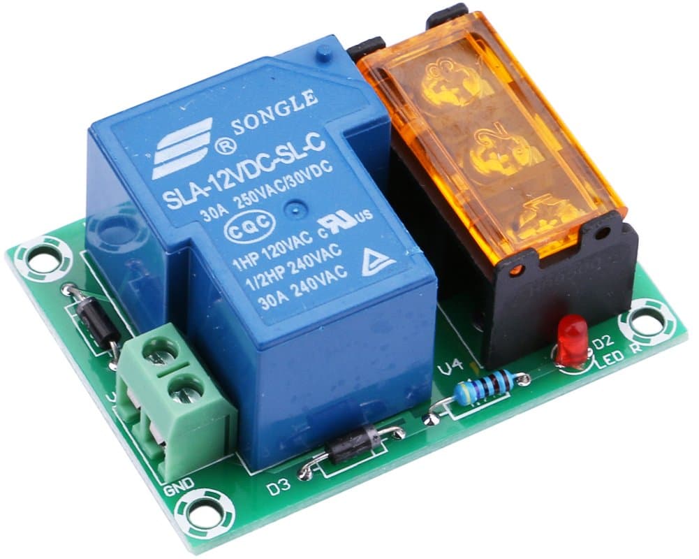 Yeeco Normally Open Normally Closed 30A High Current Relay Output Relay Control Module Power Switch 12V DC Electric Current Amp Transfer for Cooler/heater Cooler Heater Refit Water Heater Control