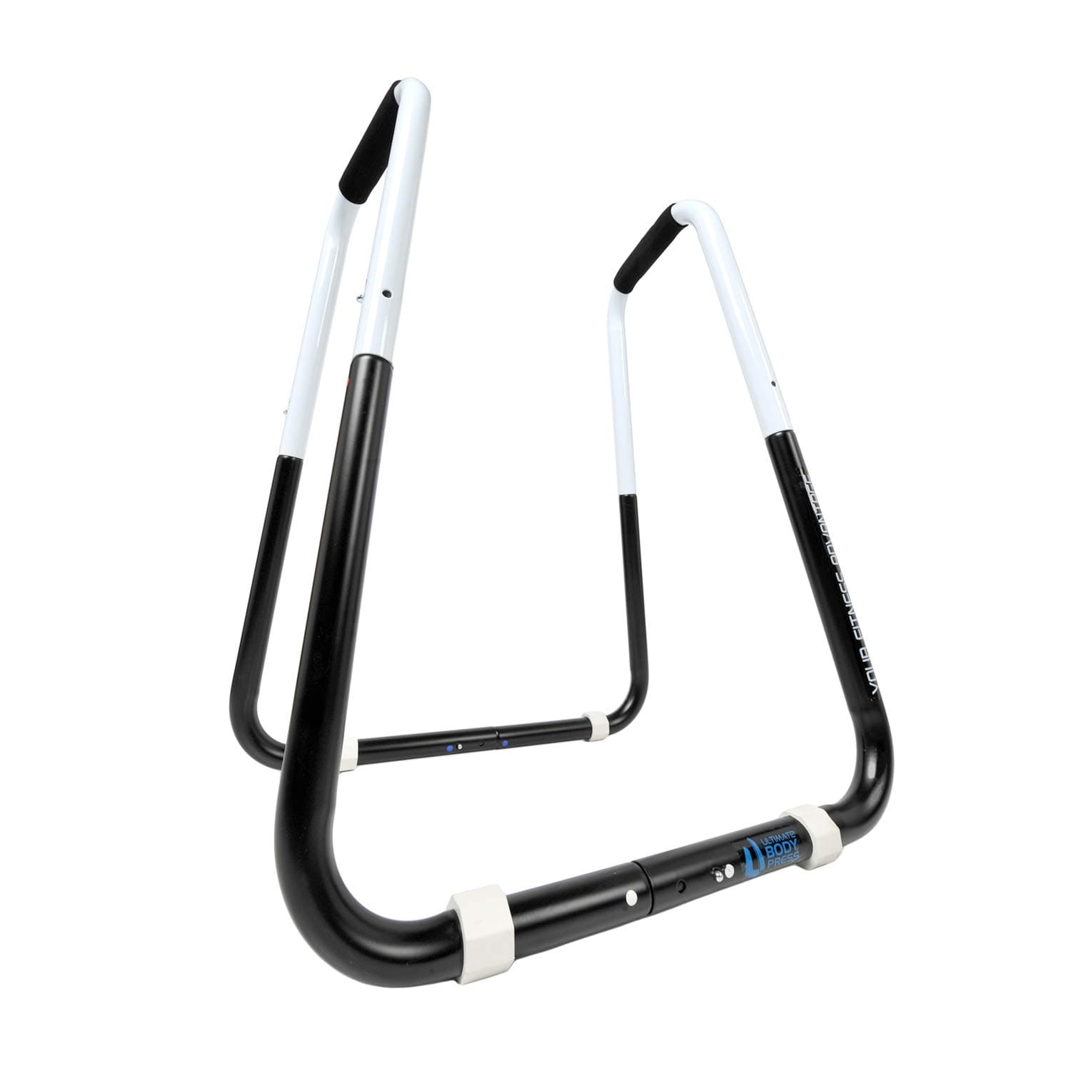 Ultimate Body Press Dip Bar Fitness Station - Adjustable Width Folding Dip Stand with Angled Grips, Stable Leveling and Easy Storage