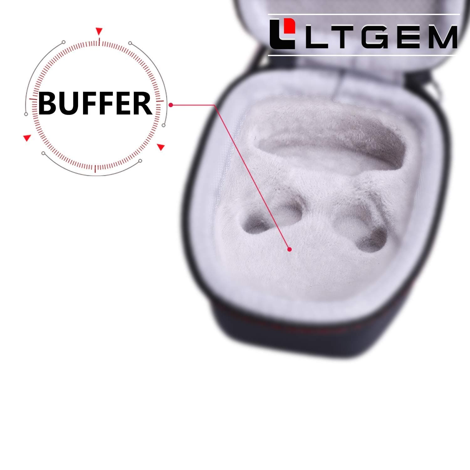 LTGEM Hard Case for Beats by Dre Powerbeats High-Performance/Powerbeats 3 / BeatsX/Beats Flex Wireless Earphones - Travel Protective Carrying Storage Bag with Carabiner-Black (Sale Case Only)