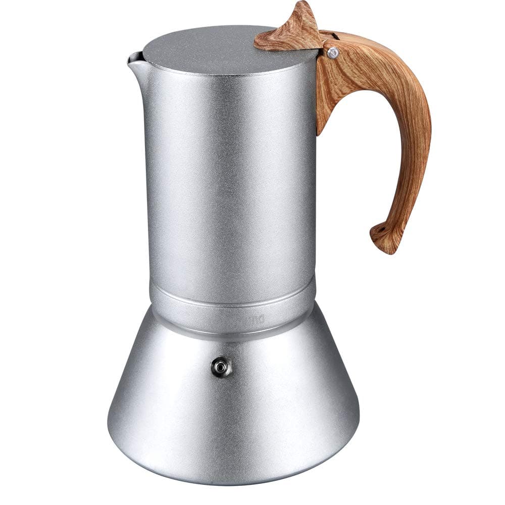 Lonyoung 6 Cups Stovetop Espresso Maker Pot, Italian Espresso Coffee Maker, 12oz Moka Pot Anodized Aluminum