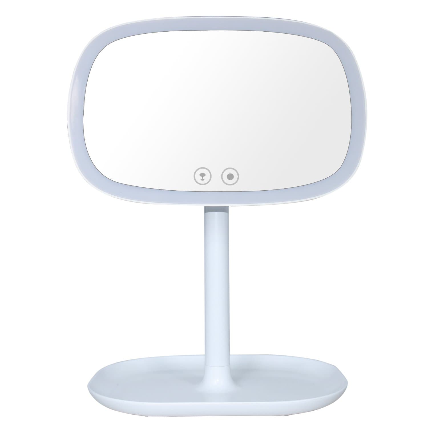 Seakyland Makeup Mirror Table Lamp And Touch Control LED Makeup Vanity Mirror with 10X Magnifying Mini Mirror. Battery Operated or USB Cable Power Supply (White)