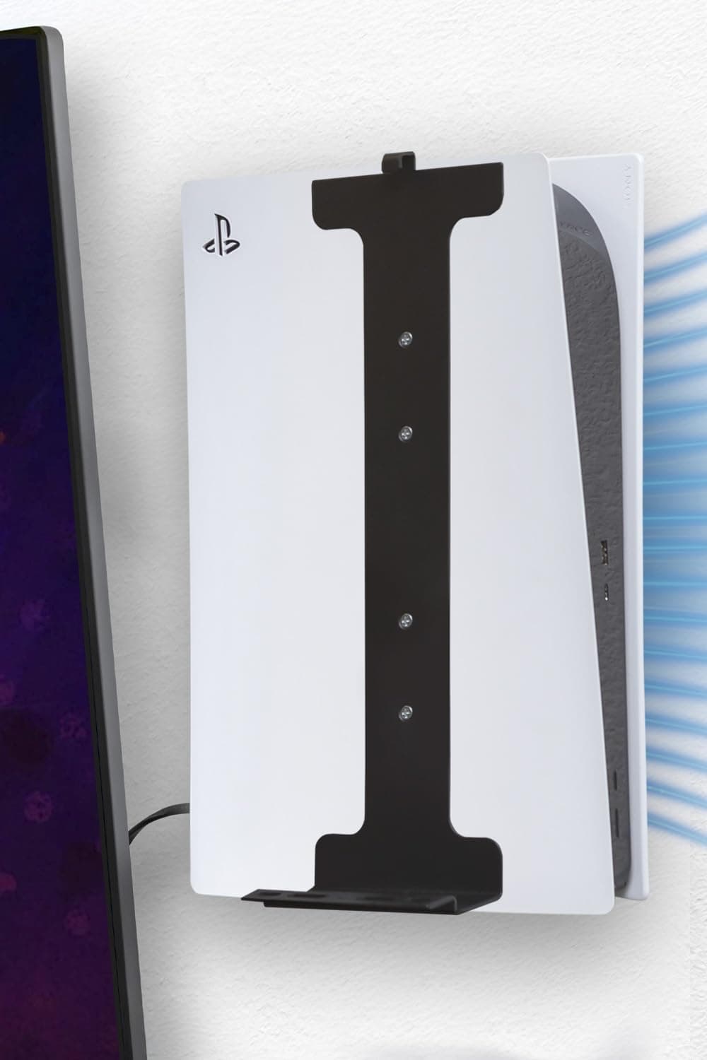 Mounts for PS5 Pro and the Original PS5 - Patented Wall Mount Kit for Playstation 5 - Keeps your Console Cool - Quality Steel Mount for PS5 and PS5 Pro (Not PS5 Slim)