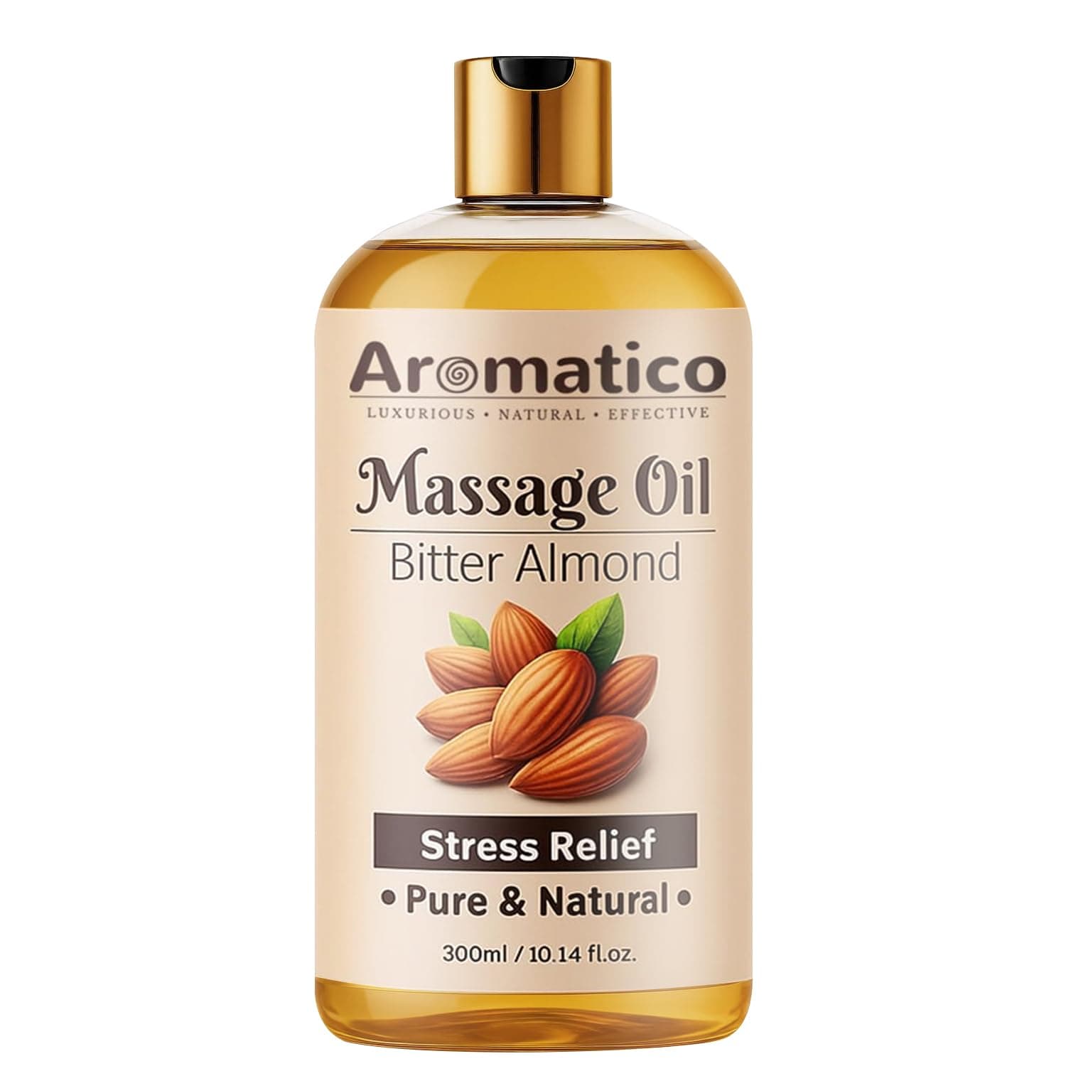 Almond Massage Oil. Hydrates & nourishes skin, soothes irritation, improves texture & promotes relaxation - 300ml. Rich in vitamins & essential fatty acids, enhances circulation.