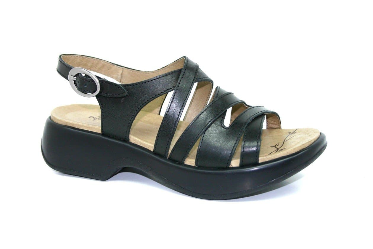 Dromedaris Women's Golden Eagle Sandal, Black, EU 40M