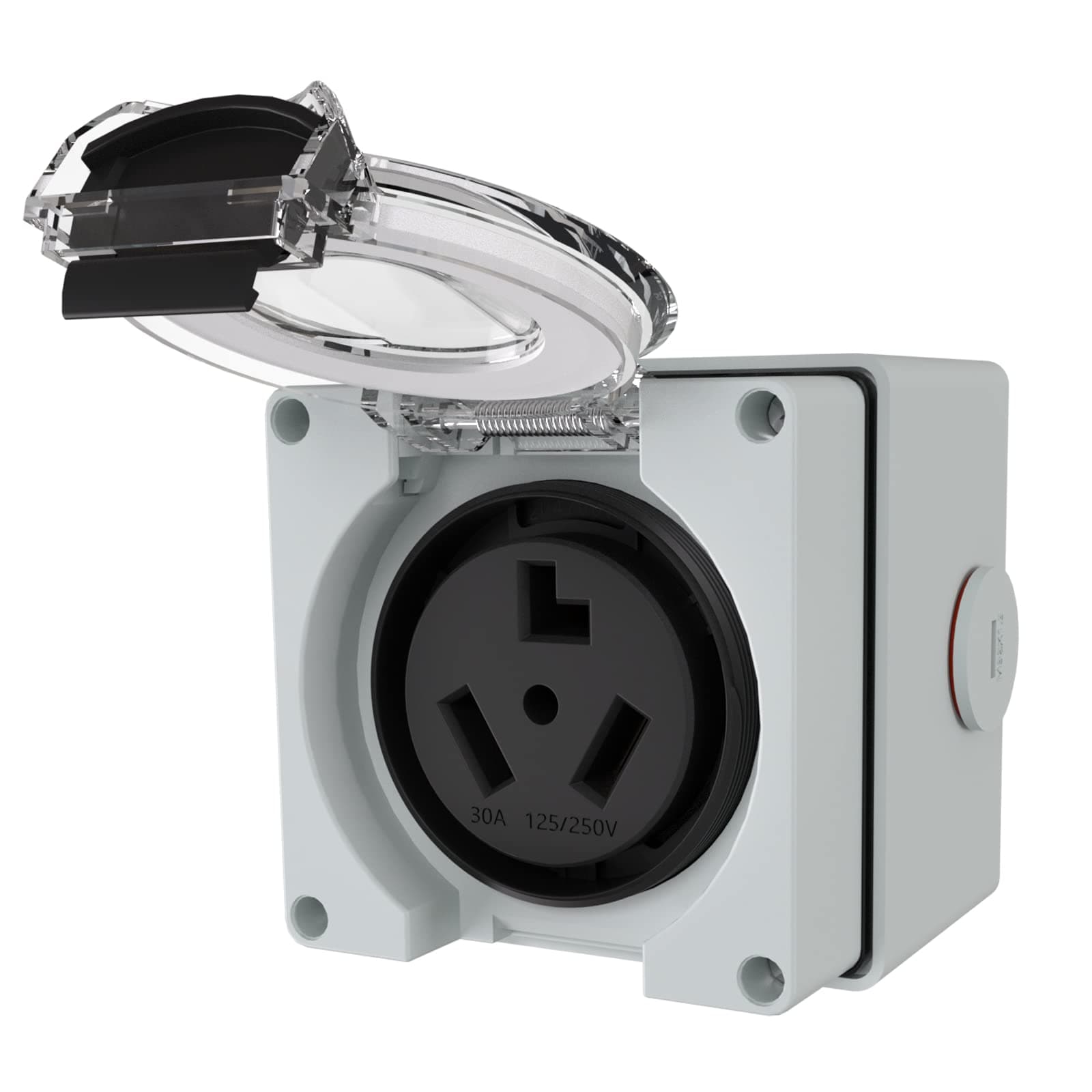 STARELO 30Amp Power Outlet Box,NEMA 10-30R Receptacle 125/250Volt,Outdoor dustproof and Weatherproof.No Grounding, Outlet for Electric Dryers, Heavy Duty Industrial Grade Power Receptacle.ETL Listed.